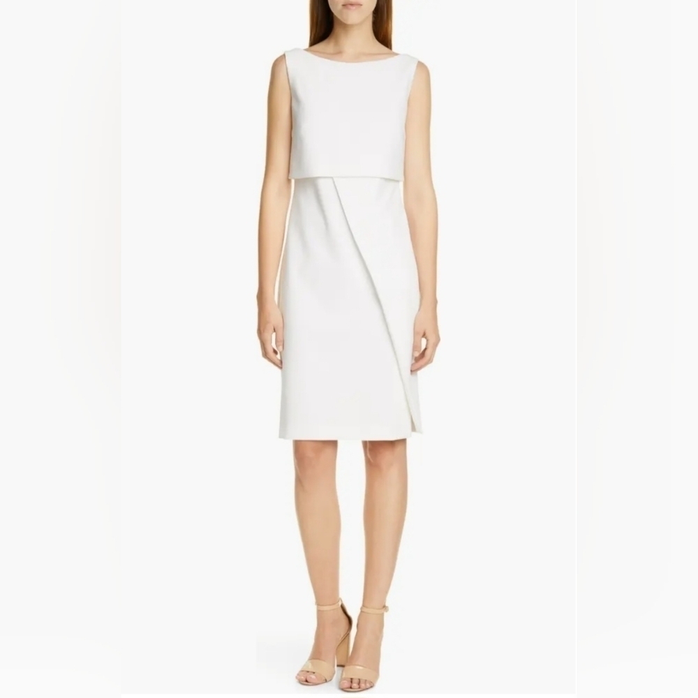 BOSS Danita Faux Wrap Ponte Sheath Dress